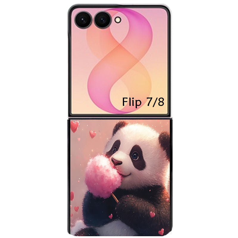 Coque pour Z FLIP 6 7 8 panda bonbon