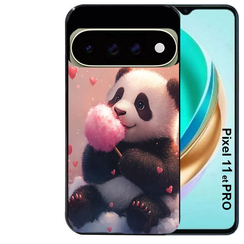 Coque pour Pixel 10 / 11 / PRO / XL panda bonbon