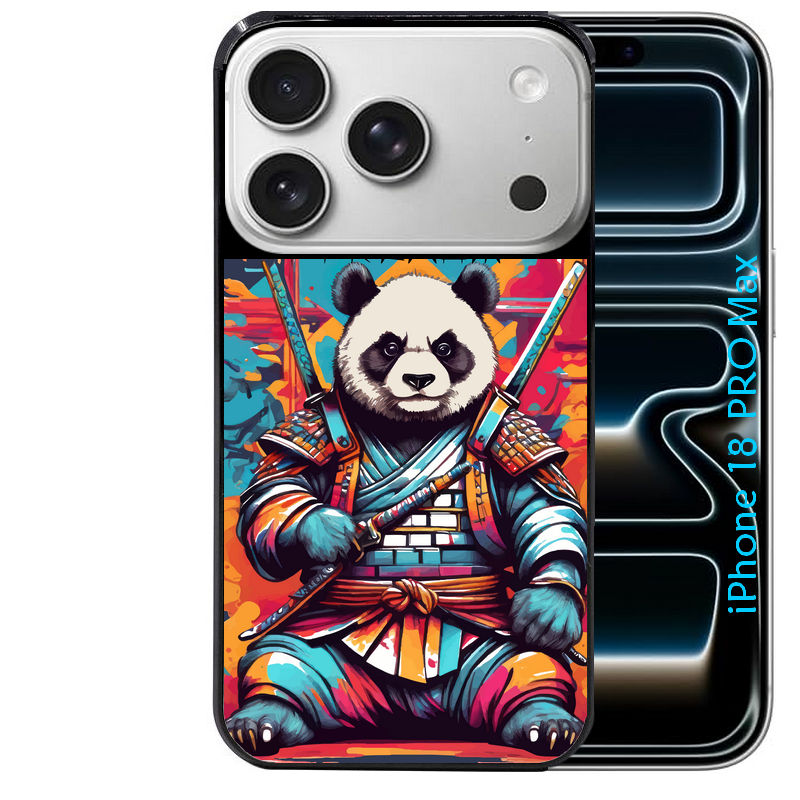Coque pour Iphone 18 / PRO / PRO MAX / 18E personnalisée panda katana