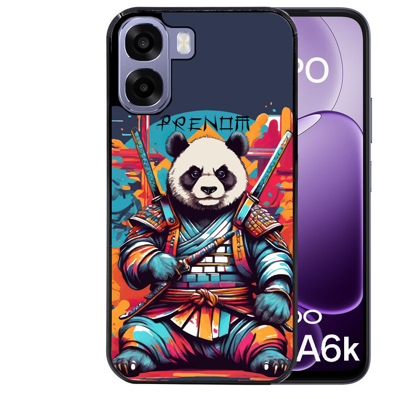 Coque pour Oppo A6 A6 A6K personnalisée panda katana