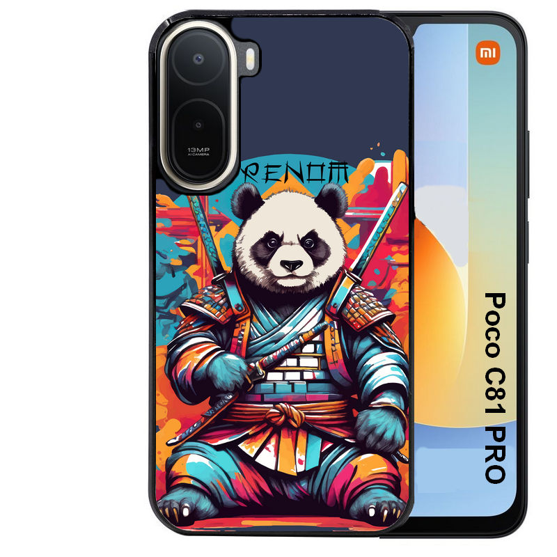 Coque pour POCO C81 PRO personnalisée panda katana