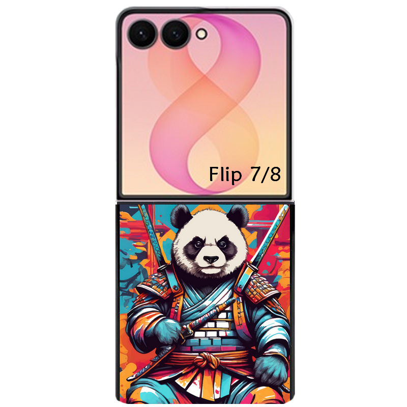 Coque pour Z FLIP 6 7 8 personnalisée panda katana