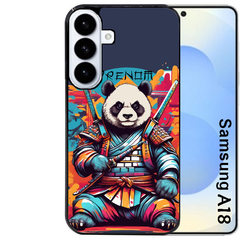 Coque pour Galaxy A08 A18 A28 A38 A58 personnalisée panda katana