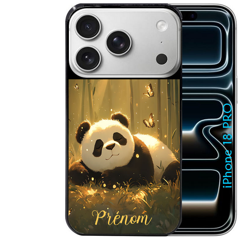 Coque pour Iphone 18 / PRO / PRO MAX / 18E personnalisée panda et papillon