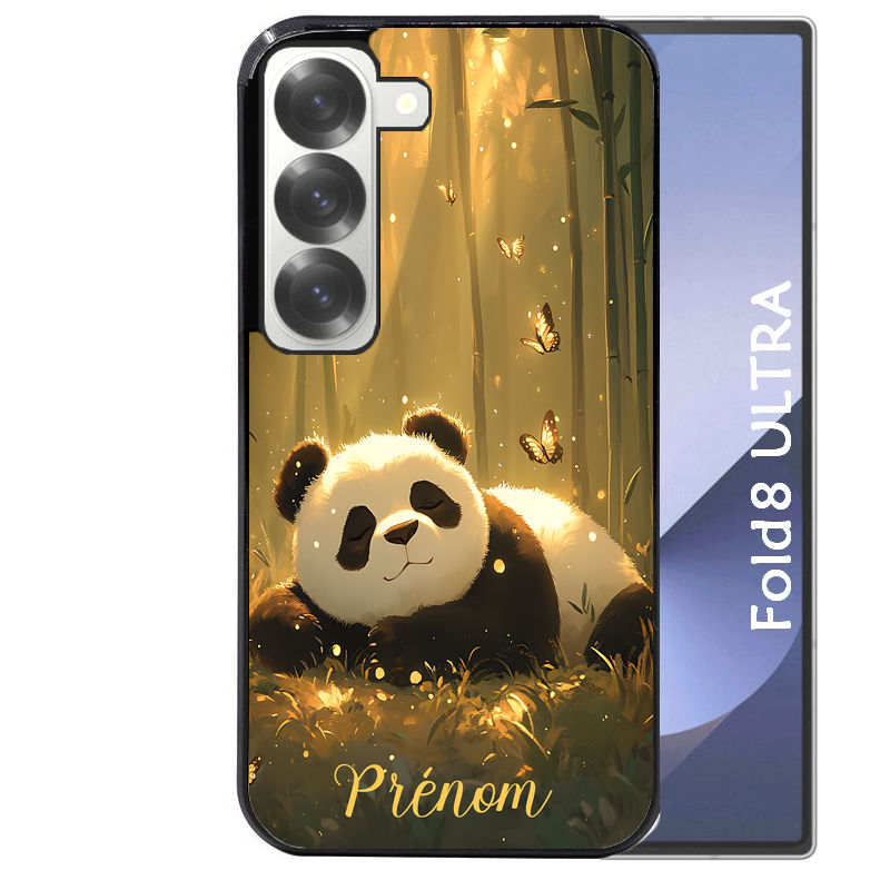 Coque pour Z Fold 8 / ULTRA personnalisée panda et papillon