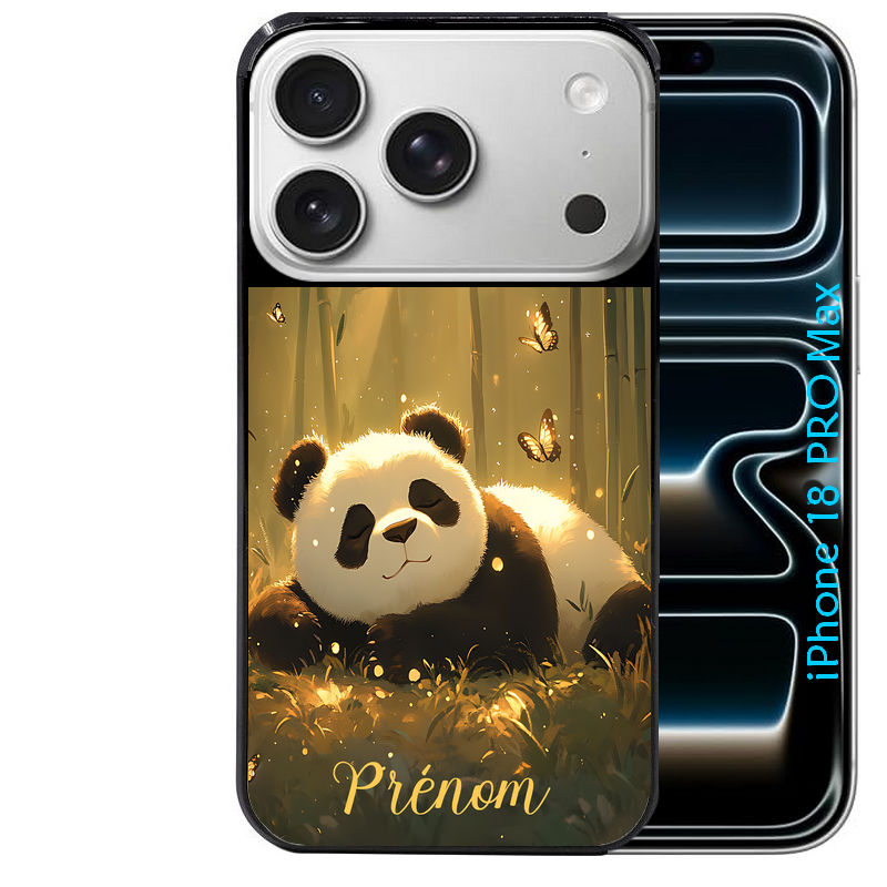 Coque pour Iphone 18 / PRO / PRO MAX / 18E personnalisée panda et papillon