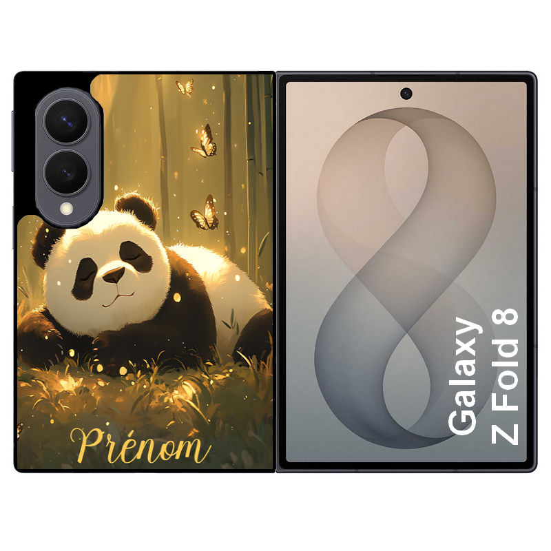 Coque pour Z FOLD 8 personnalisée panda et papillon