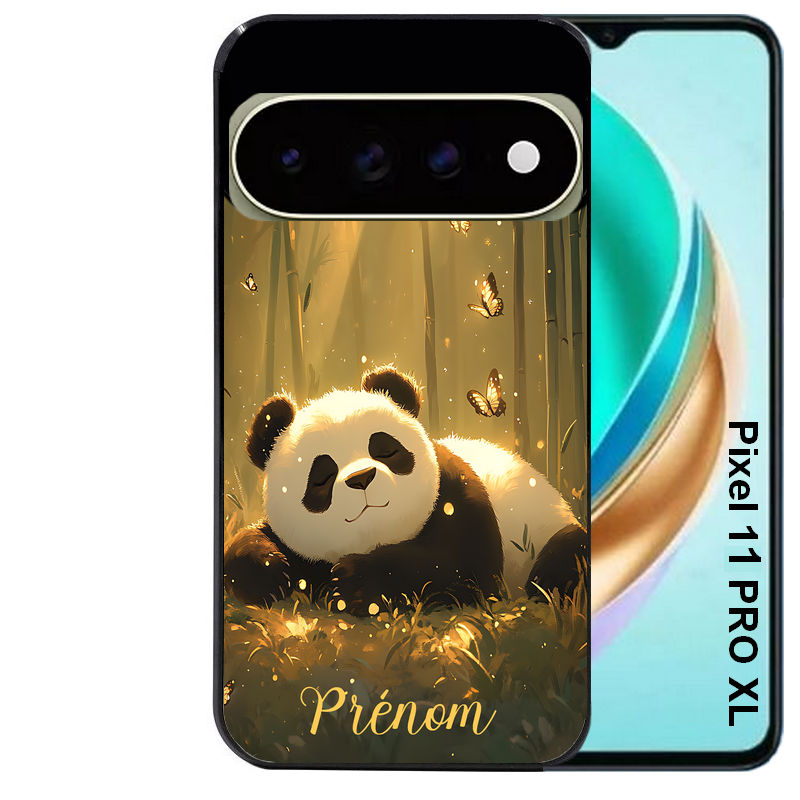 Coque pour Pixel 10 / 11 / PRO / XL personnalisée panda et papillon