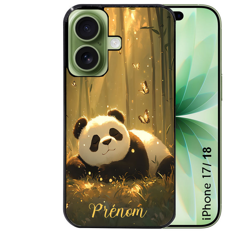 Coque pour Iphone 18 / PRO / PRO MAX / 18E personnalisée panda et papillon
