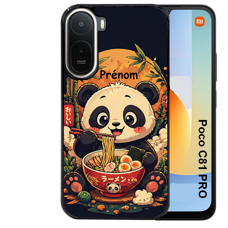 Coque pour POCO C81 PRO personnalisée panda et ramen