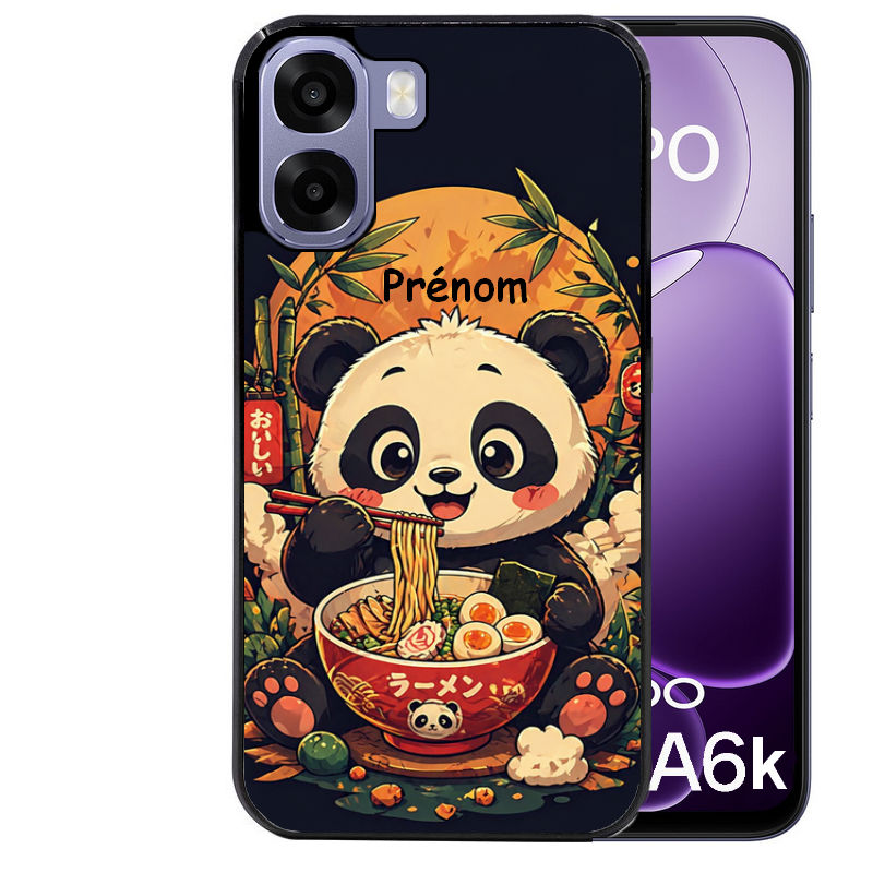 Coque pour Oppo A6 A6 A6K personnalisée panda et ramen
