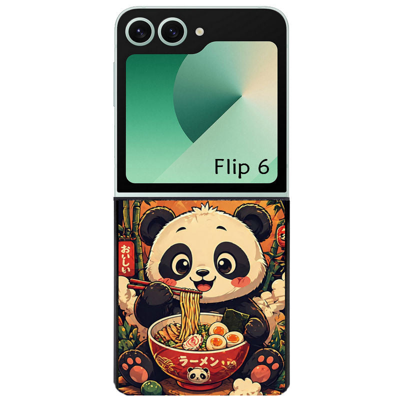 Coque pour Z FLIP 6 7 8 personnalisée panda et ramen