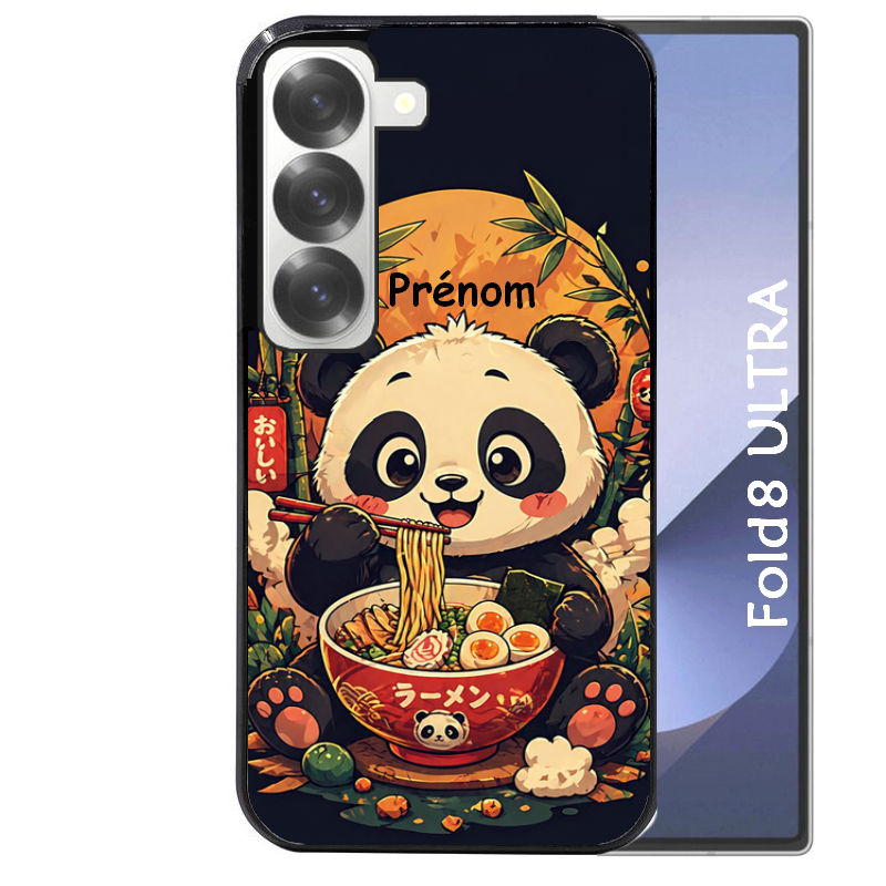 Coque pour Z Fold 8 / ULTRA personnalisée panda et ramen
