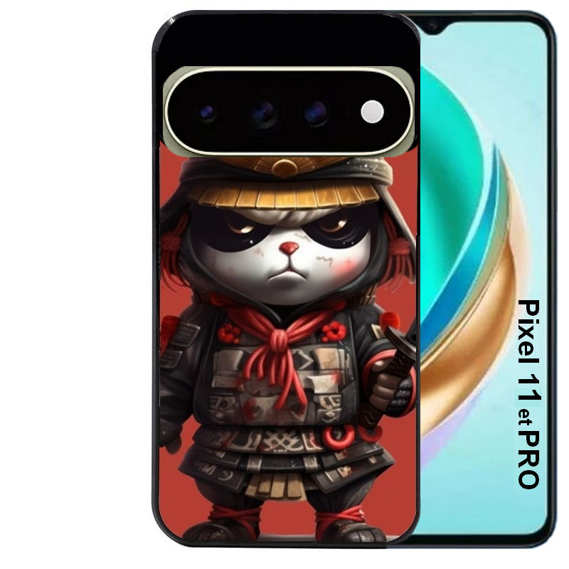 Coque pour Pixel 10 / 11 / PRO / XL panda et samourai