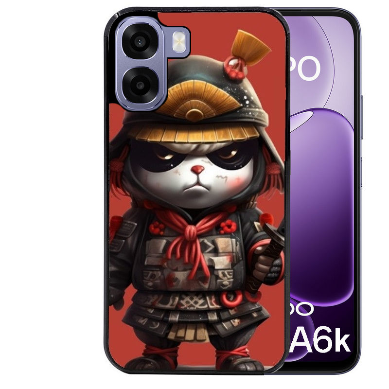 Coque pour Oppo A6 A6 A6K panda et samourai