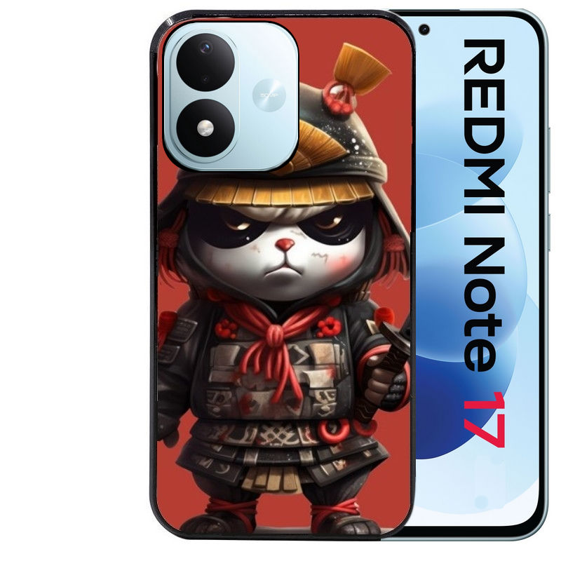 Coque pour Redmi Note 17 et PRO 4G 5G Max panda et samourai