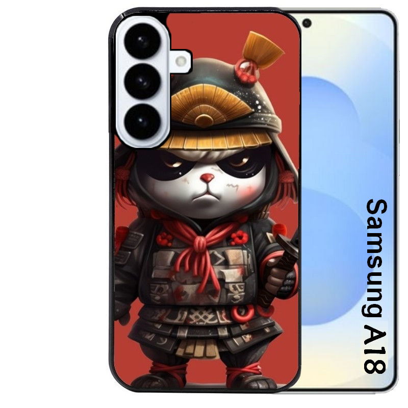 Coque pour Galaxy A08 A18 A28 A38 A58 panda et samourai