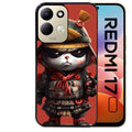 Coque pour Redmi 17 et 17C 4G 5G panda et samourai