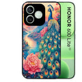Coque noire pour Honor 600 LITE avec motif paon japan protection antichoc personnalisée