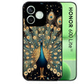 Coque noire pour Honor 600 LITE avec motif paon mandala protection antichoc personnalisée