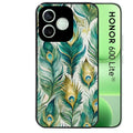 Coque noire pour Honor 600 LITE avec motif paon plumes protection antichoc personnalisée