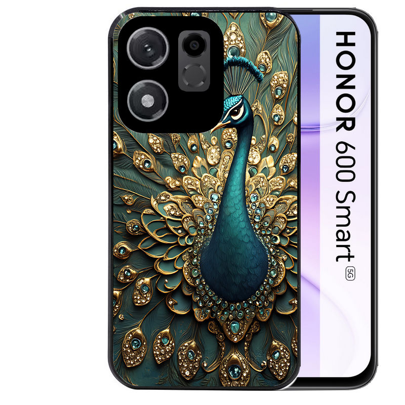 Coque pour Honor 600 SMART paon bijoux