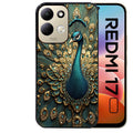 Coque pour Redmi 17 et 17C 4G 5G paon bijoux