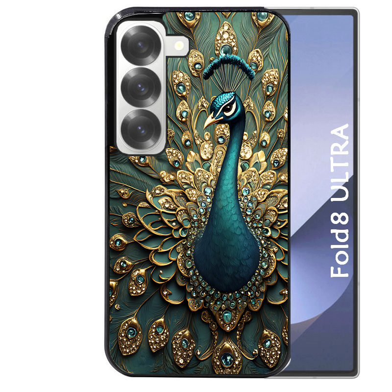 Coque pour Z FOLD 8 ULTRA paon bijoux