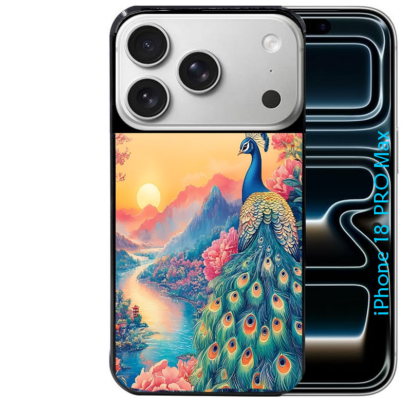 Coque pour Iphone 18 / PRO / PRO MAX / 18E paon japan