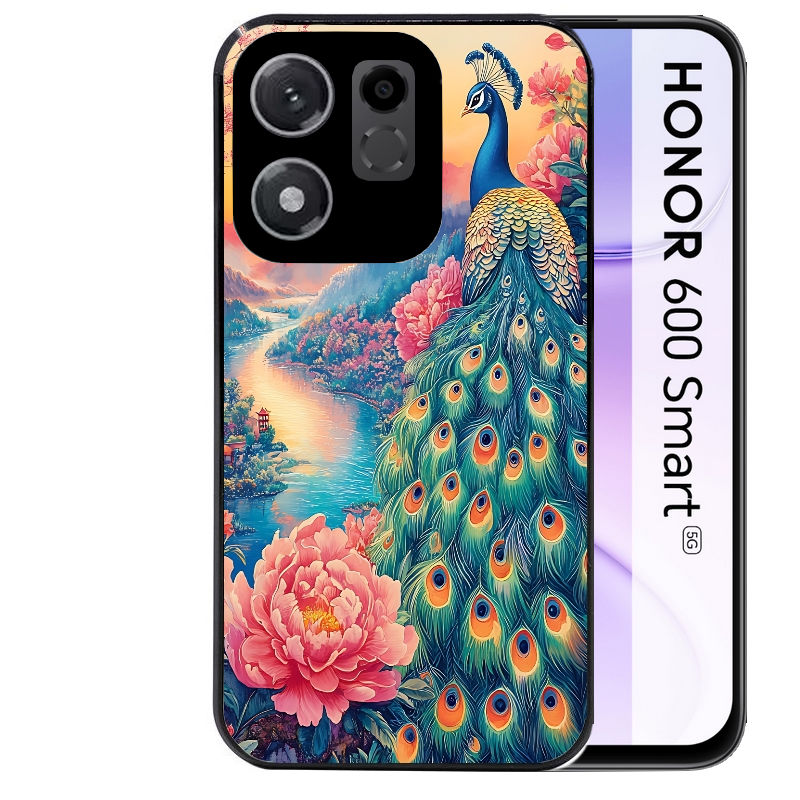 Coque pour Honor 600 SMART paon japan