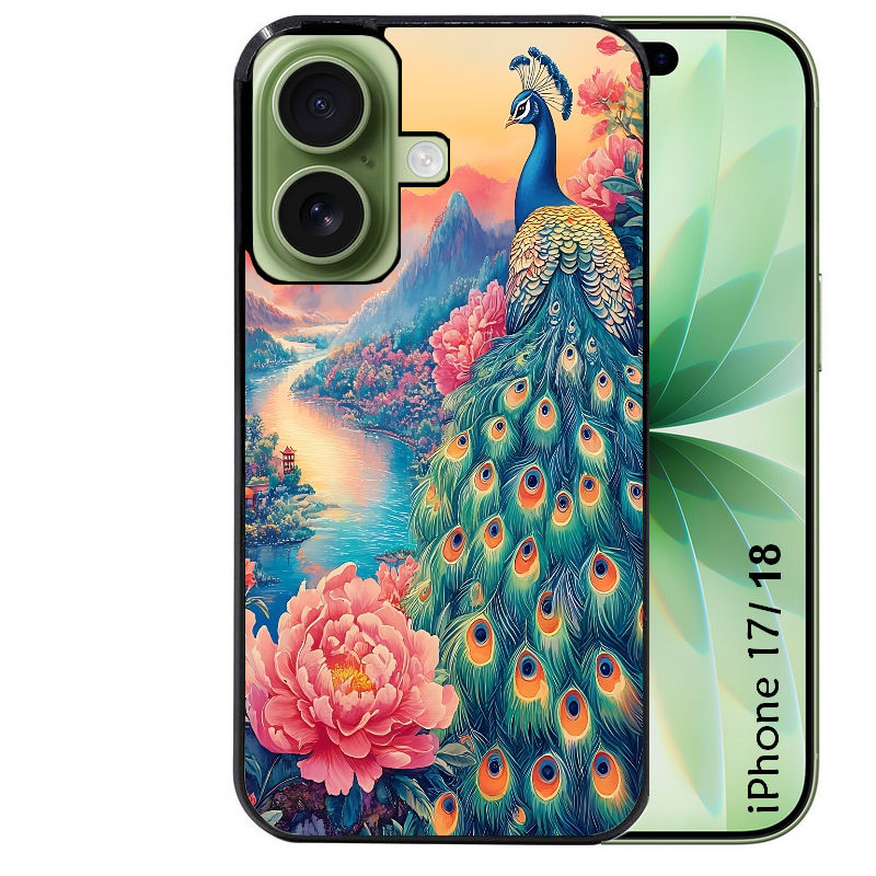 Coque pour Iphone 18 / PRO / PRO MAX / 18E paon japan