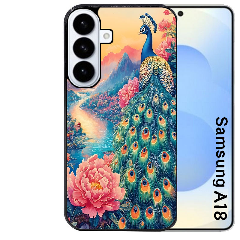 Coque pour Galaxy A08 A18 A28 A38 A58 paon japan