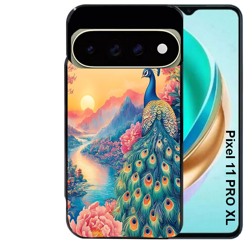 Coque pour Pixel 10 / 11 / PRO / XL paon japan
