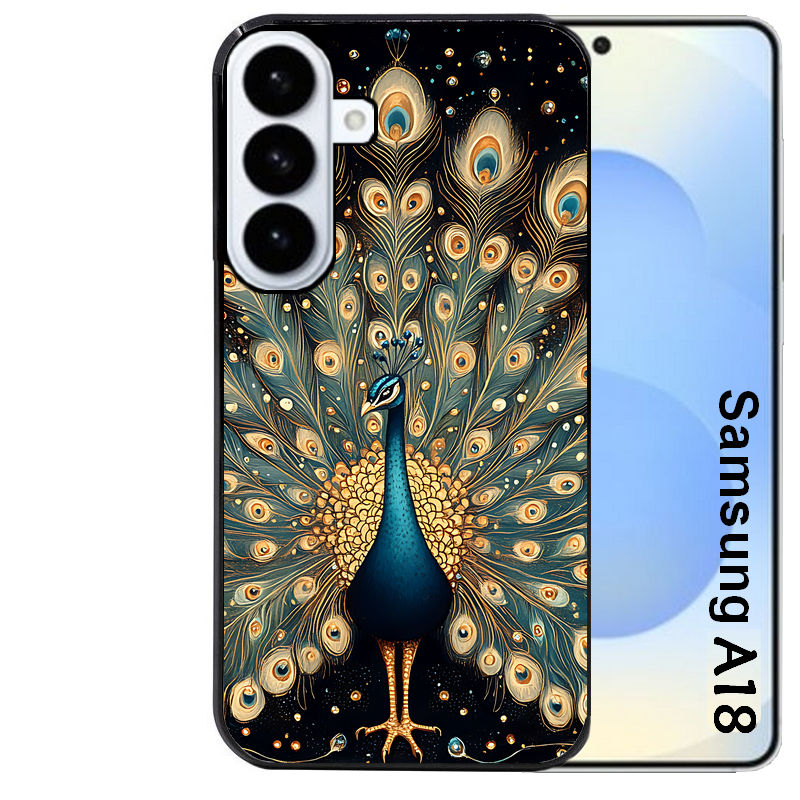 Coque pour Galaxy A08 A18 A28 A38 A58 paon mandala