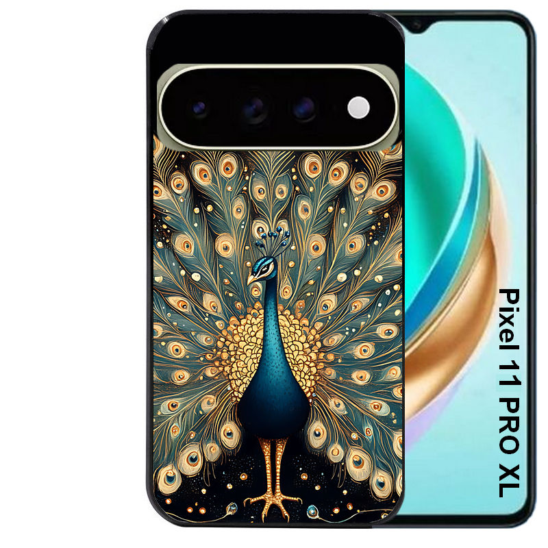 Coque pour Pixel 10 / 11 / PRO / XL paon mandala