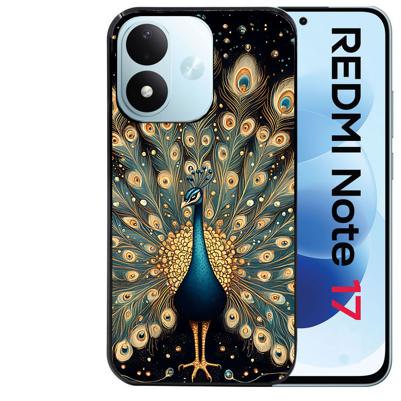 Coque pour Redmi Note 17 et PRO 4G 5G Max paon mandala