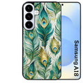 Coque pour Galaxy A08 A18 A28 A38 A58 paon plumes