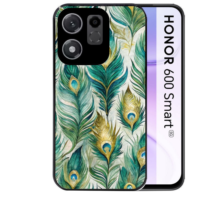 Coque pour Honor 600 SMART paon plumes