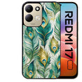 Coque pour Redmi 17 et 17C 4G 5G paon plumes