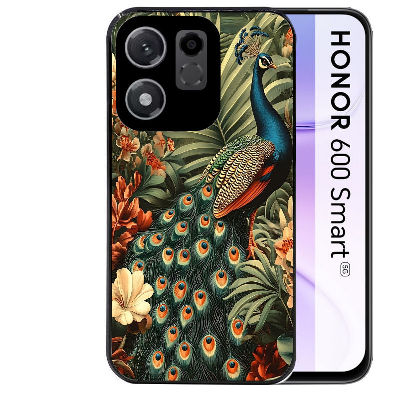 Coque pour Honor 600 SMART paon tropical