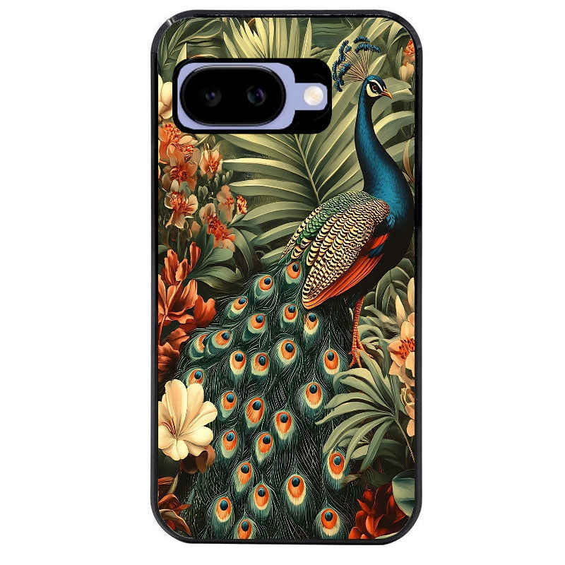 Coque pour Pixel 8A 9A 10A paon tropical