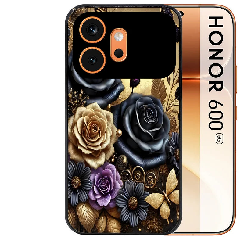 Coque noire taperso pour Honor 600 et 600 PRO avec motif papillon gothic protection antichoc personnalisée