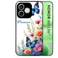 Coque noire pour Honor 600 LITE avec motif papillon prenom personnaliséee protection antichoc personnalisée