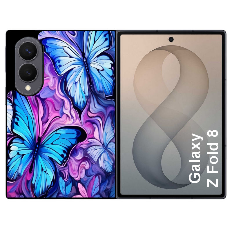 Coque pour Z FOLD 8 papillon violet UV