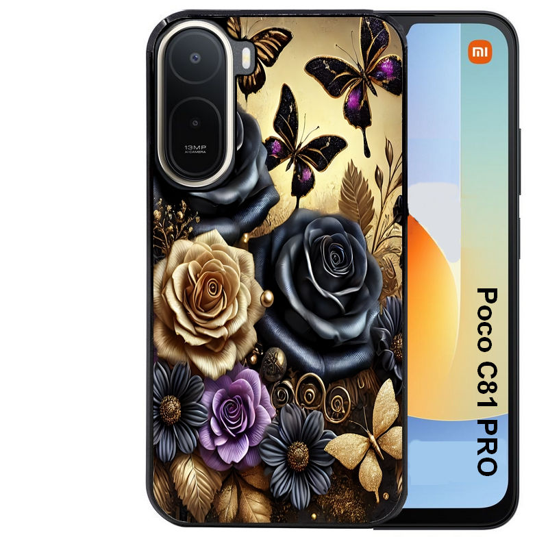 Coque pour POCO C81 PRO papillon gothic