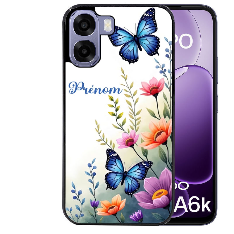 Coque pour Oppo A6 A6 A6K papillon prenom