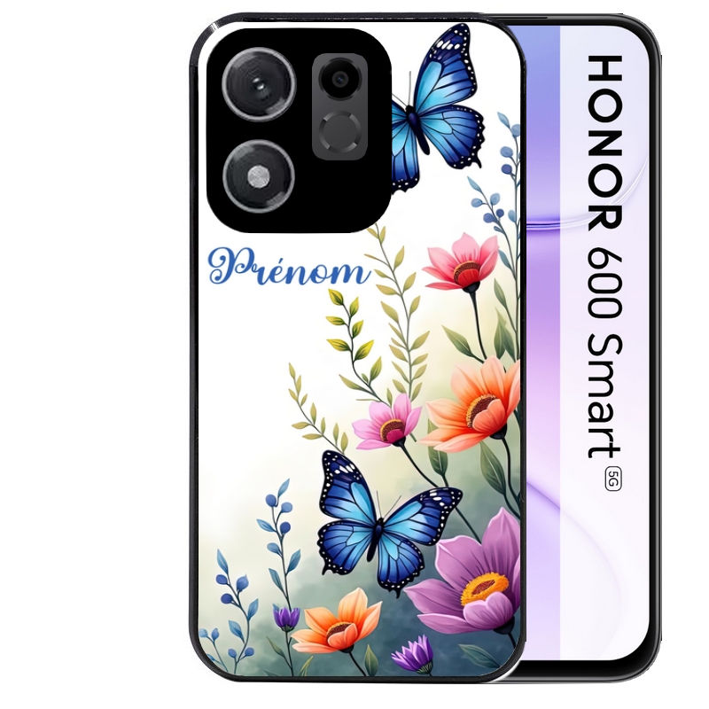 Coque pour Honor 600 SMART papillon prenom