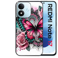 Coque pour Redmi Note 17 et PRO 4G 5G Max papillon rose