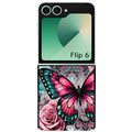 Coque pour Z FLIP 6 7 8 papillon rose