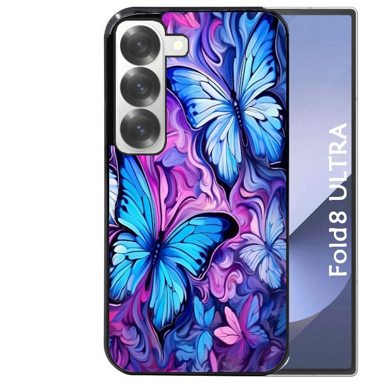 Coque pour Z Fold 8 / ULTRA papillon violet UV